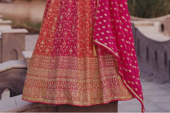 Wedding Embroidered Anarkali Suit – Georgette Set